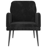 vidaXL Fauteuil Noir 62x79x79 cm Velours