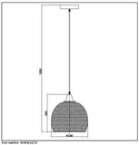 Lucide MESH - Suspension - Ø 22 cm - Noir