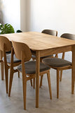 NORDICSTORY Table de salle à manger extensible France, bois massif de chêne, style nordique ou scandinave, design moderne pour salon, 4-8 personnes, 120-160 x 80 x 75 cm (chêne miel)