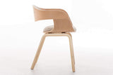 CLP Chaise Design Retro Kingston Tissu I Chaise de Salle à Manger Scandinave Accoudoir Ergonomique I Assise et Dossier Rembourrés I Couleur: Nature/crème