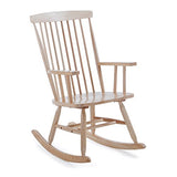 Kave Home - Fauteuil à Bascule Tenzo avec accoudoirs et Patins en Bois Massif de Caoutchouc