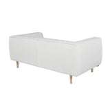 Miliboo Canapé scandinave 2-3 Places en Tissu Effet Laine bouclée écru et Bois Clair Morris