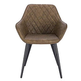 WOLTU BH251dbr-1,1 Chaise de Salle à Manger Moderne Chaise de Cuisine en Similicuir et métal,Brun Foncé