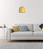 LUSSIOL Luminaire Loft color, suspension métal, 60 W, jaune, ø 30 x H 30 cm