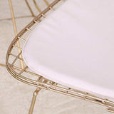 QIAOJUNJUN Nordic créatif ajouré Chaise en Fil de Fer barbelé Personnalité Simple Fer forgé Restaurant Restaurant Chaise de Bureau Ordinateur doré Coussin Chaise