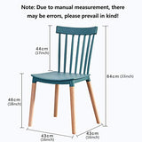 DJFIOSD Chaise De Salle À Manger Nordique, Chaise De Café Confortable Et Décontractée Chaise De Petit-Déjeuner en Plastique Chaise d'angle De Loisirs en Bois Massif en PP,Gray Blue