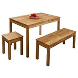 Krok Wood Table à Manger en chêne Tomas en Bois Massif (110 x 75 x 75 cm)