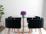 Deco In Paris Ensemble Table + 4 chaises encastrable Noir FLEN