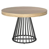 Paris Prix - Table De Repas Ronde Virginia 110-260cm Beige