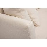 Miliboo Canapé scandinave déhoussable 3 Places en Tissu Beige et Bois Clair Oslo