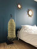 déco tendance,Décoration Marrakech,Suspension luminaire,abat-jour osier tressé,suspension osier,suspension doum,abat-jour bohème,suspension