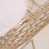 QIAOJUNJUN Nordic créatif ajouré Chaise en Fil de Fer barbelé Personnalité Simple Fer forgé Restaurant Restaurant Chaise de Bureau Ordinateur doré Coussin Chaise