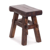 Design Delights Tabouret en bois rustique vintage 40" - Bois dur recyclé - Tabouret en bois massif - 43 x 45 x 27 cm (H x l x P) - Marron foncé