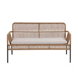 Kave Home - Canapé 2 Places Samanta en Corde Maron 133 cm