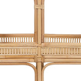 LOLAhome Console grille avec étagère en rotin naturel 100 x 38 x 81 cm