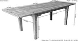 Table à Manger Extensible 160-240x90cm - Bois Massif de Palissandre huilé - Style Colonial/Ethnique - Leeds #53