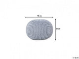 Beliani - Pouf - Conrad - 40 x 25 cm, Gris Clair