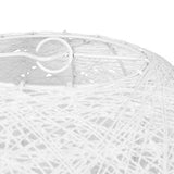 LUM&CO Abat-jour suspendu en forme de boule, blanc, 20 x 19 x 20 cm