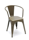 TOLIX - Fauteuil A56 / Modèle Original gravé (Kaki)