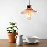 OMEE Et Métal Cuivre Poli Moderne en Verre du pêcheur Style Vintage Lanterne Easy Fit Plafond Lamp