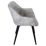 WOLTU 1 X Chaise de Salle à Manger rembourrée en Tissu Scientifique Pieds en métal,Chaise pour Chambre Chaise de Salle de réception,Gris Clair BH99hgr-1