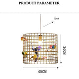 Lustre grande Suspension petite Volière diamètre 45cm