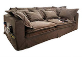 MASSIVMOEBEL24.DE Canapé Profondeur XXL 240x144x95cm (Marron) - Hampton
