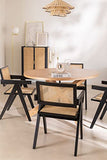 SKLUM Chaise en Bois avec Accoudoirs Lali Style Noir uni