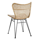 Tousmesmeubles Chaise tressée en Rotin Naturel - SUHILI - L 48 x l 58 x H 81.5 - Neuf