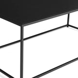 IDMarket - Table Basse Davis 113 cm en métal Noir Mat Design Industriel