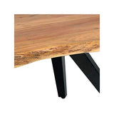 Tousmesmeubles Table Basse rectangulaire Métal/Bois Massif - CHALERSTON - L 120 x l 60 x H 45 - Neuf