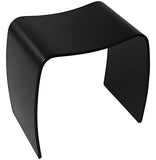 Alterego Tabouret Bas d'appoint 'Mojo' en Bois Noir