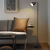 Depuley Lampadaire en Métal Fer, Noir Mat Lampadaire sur Pied Rétro Flexible de Bureau et Salon, Design Classique et Nostalgique，Lumière chaude,Métal noir, Ampoule E14 3000k.（Amouple Incluse）