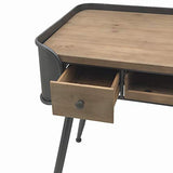 chemin_de_campagne Bureau à Tiroirs Industriel en Métal Bois 120 cm x 81 cm