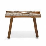 Loberon® Table d'appoint Salinquas - Bois de sal revalorisé - H/L/P env. 65/50/20 cm - Marron Vieilli