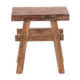 Design Delights Tabouret en bois rustique vintage 40" - Bois dur recyclé - Tabouret en bois massif - 43 x 45 x 27 cm (H x l x P) - Nature vintage