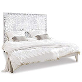 Loberon Lit Drôme - manguier - H/L/P env. 150/210 / 185 cm - Blanc Vieilli