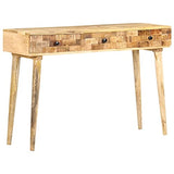 vidaXL Bois de Manguier Massif Table Console Table de Couloir Table d'Entrée Table sous Miroir Salon Salle de Séjour Maison Intérieur 115x35x76 cm
