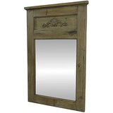 L'Héritier Du Temps Grand Miroir de Style Trumeau en Bois avec Frise Glace de Cheminée 4x65x100cm