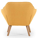 Menzzo Scandinave Fauteuil, Tissu, Jaune, 83