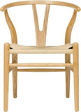 AMAZWI Moderne Chaise Salle Manger Bois Naturel,Réplique Chaise Wishbone,Chaise Latérale Élégante Chaises à Manger