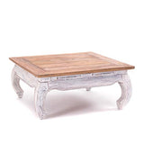 DESIGN DELIGHTS East 80" Table basse en acajou massif 80 x 80 x 35 cm