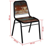 binzhoueushopping Lot de 2 chaises de Salle à Manger en Bois Massif recyclé 44 x 59 x 89 cm