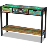 vidaXL Buffet 3 Tiroirs Bois de Récupération Massif Table Console Rangement