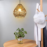 pologmase Abat Jour en Macramé - Corde en Papier Rotin Boho Tissé À La Main Couverture De Suspension Suspendue Boho Abat Jour en Osier pour Îlot De Cuisine, Chambre, Restaurant, Salle À Manger