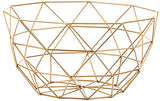 ZSJZHP Métal Bowl Fruits légumes Fil paniers en métal Bol géométrique Cuisine Rangement de Bureau Comptoir du Cabinet Stockage Pantry Organisation Oeufs Pain Holder,Gold-S