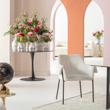 Kare Table Veneto Marbre Noir Ø110cm Consoles, Métal, 73x110x110cm