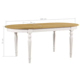 vidaXL Table de Salle à Manger Ovale Placage en Chêne Table à Manger Cuisine
