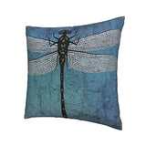 Housse De Coussin Libellule 437, Housse Coussin Taie d'oreiller Housses Coussin Decoratif Canapé Chaise Maison Salon Chambre Décoration, 45x45cm