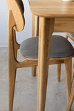 NORDICSTORY Table de salle à manger extensible France, bois massif de chêne, style nordique ou scandinave, design moderne pour salon, 4-8 personnes, 120-160 x 80 x 75 cm (chêne miel)
